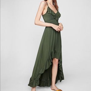 Express Ruffled High-Low Hem Dress